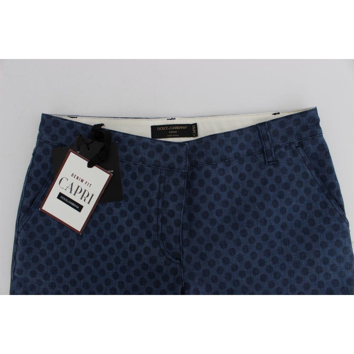 Dolce & Gabbana Polka Dotted Capri Stretch Jeans Dolce & Gabbana Dark Slate Gray