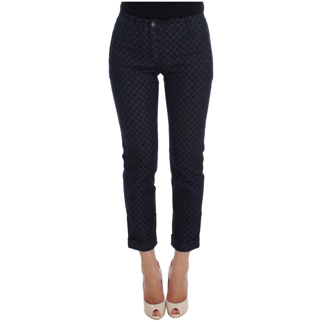 Dolce & Gabbana Chic Polka Dotted Capris Jeans Dolce & Gabbana Black