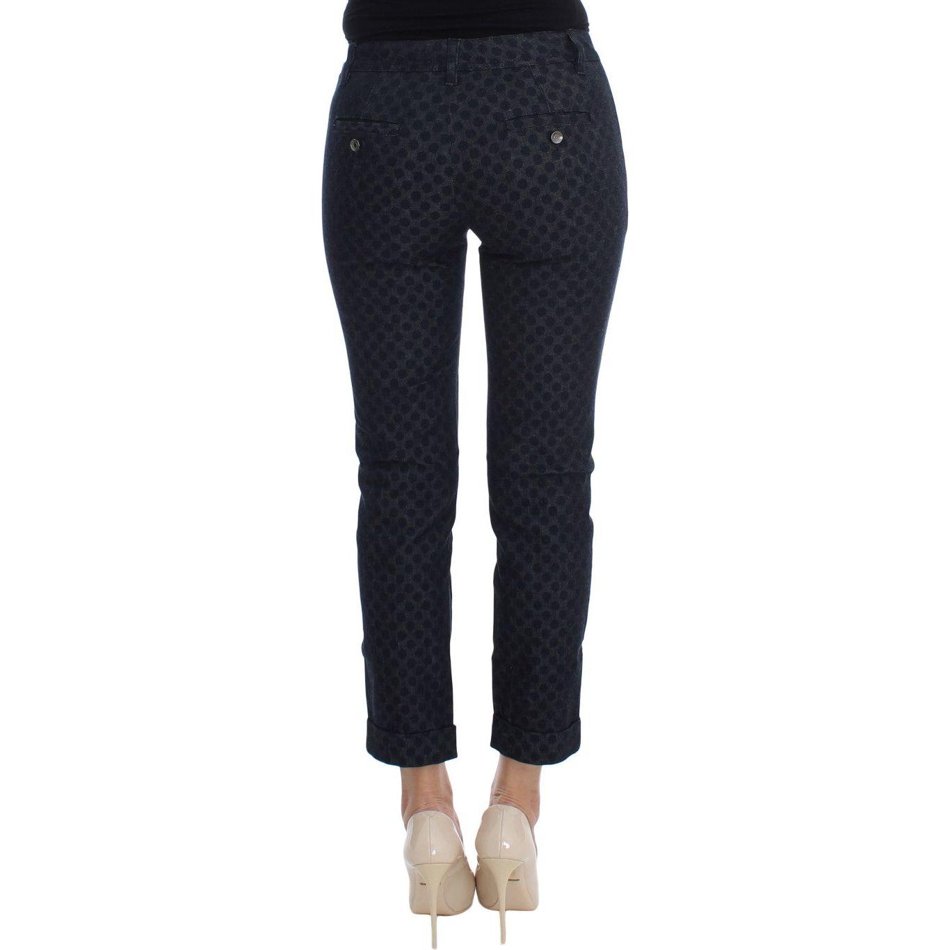 Dolce & Gabbana Chic Polka Dotted Capris Jeans Dolce & Gabbana Dark Slate Gray