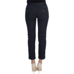Dolce & Gabbana Chic Polka Dotted Capris Jeans Dolce & Gabbana Dark Slate Gray