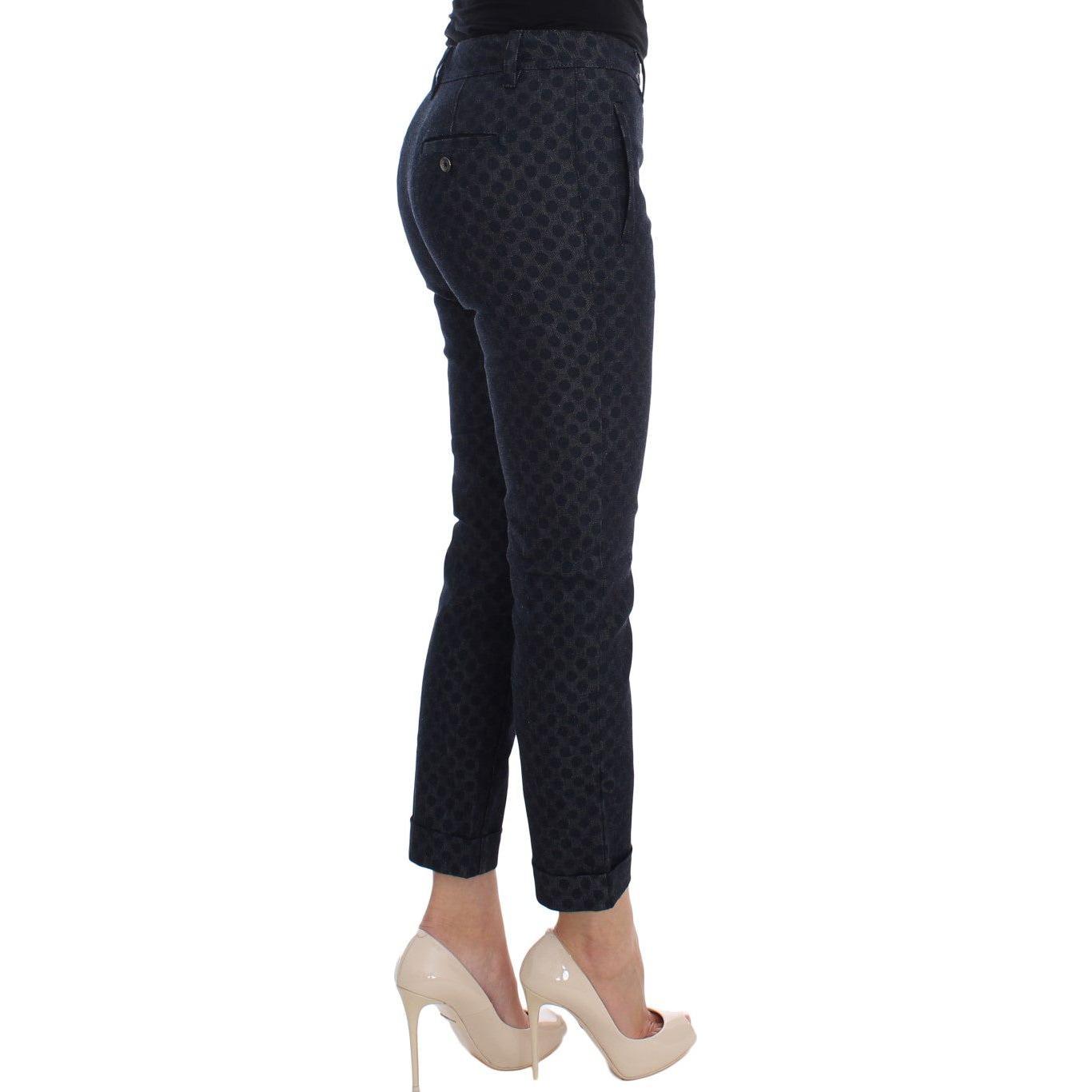 Dolce & Gabbana Chic Polka Dotted Capris Jeans Dolce & Gabbana Dark Slate Gray