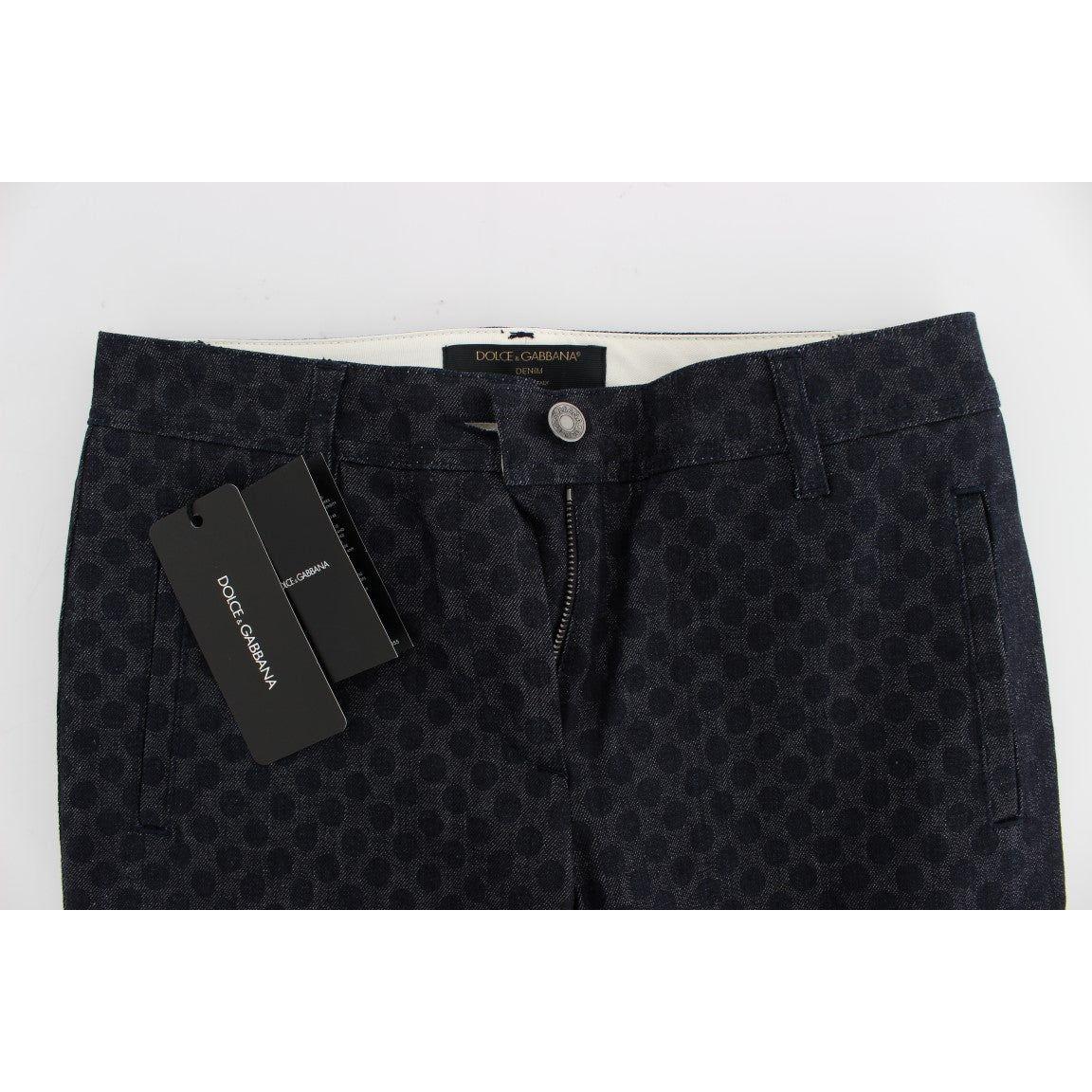 Dolce & Gabbana Chic Polka Dotted Capris Jeans Dolce & Gabbana Black