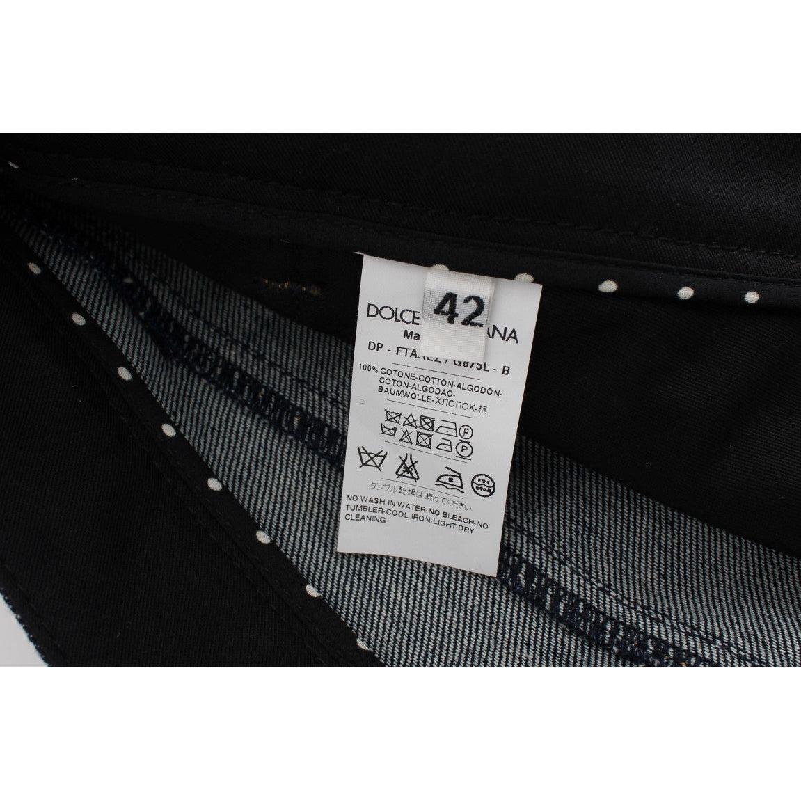 Dolce & Gabbana Embroidered Capri Jeans for Elegant Styling Dolce & Gabbana Black