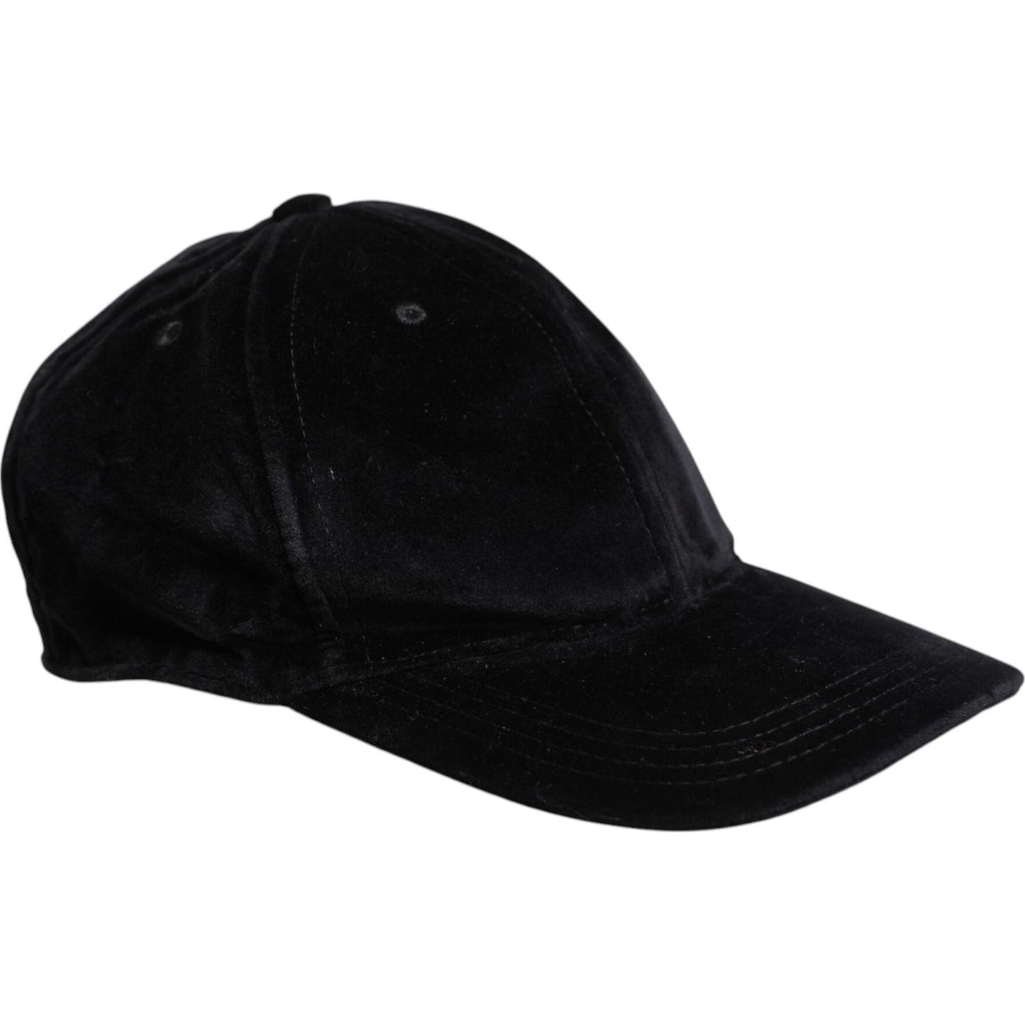 Dolce & Gabbana Black Cotton 6 Panels Baseball Cap