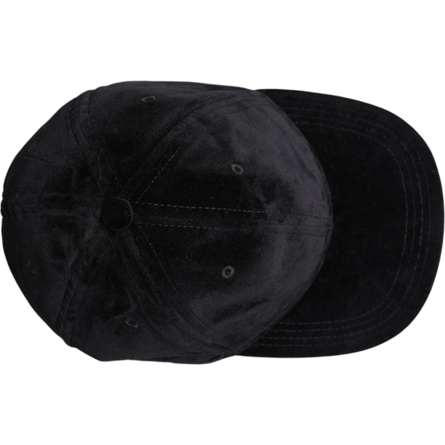 Dolce & Gabbana Black Cotton 6 Panels Baseball Cap