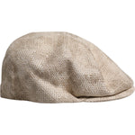 Dolce & Gabbana Beige Floral Linen Newsboy Hat