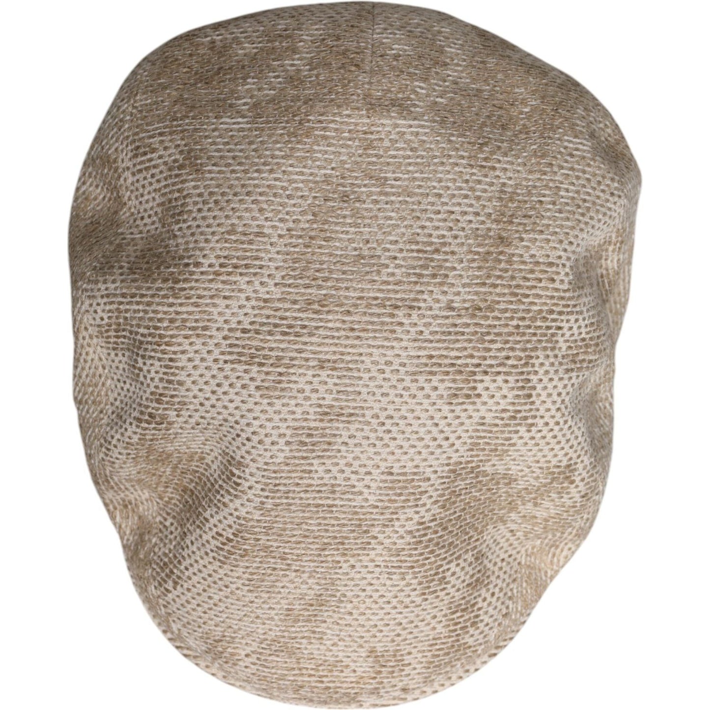 Dolce & Gabbana Beige Floral Linen Newsboy Hat