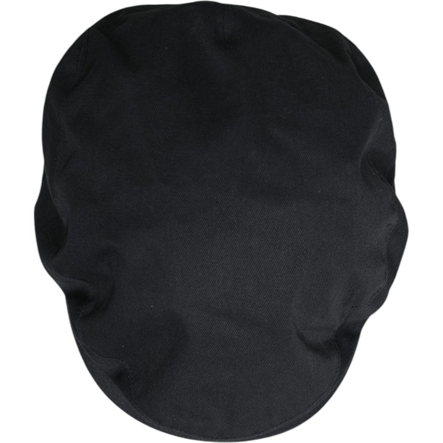Dolce & Gabbana Black Cotton Newsboy Capello Cabbie Hat