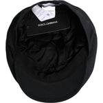 Dolce & Gabbana Black Cotton Newsboy Capello Cabbie Hat
