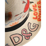 Dolce & Gabbana Multicolor Floral Women Fedora Wide Brim Hat