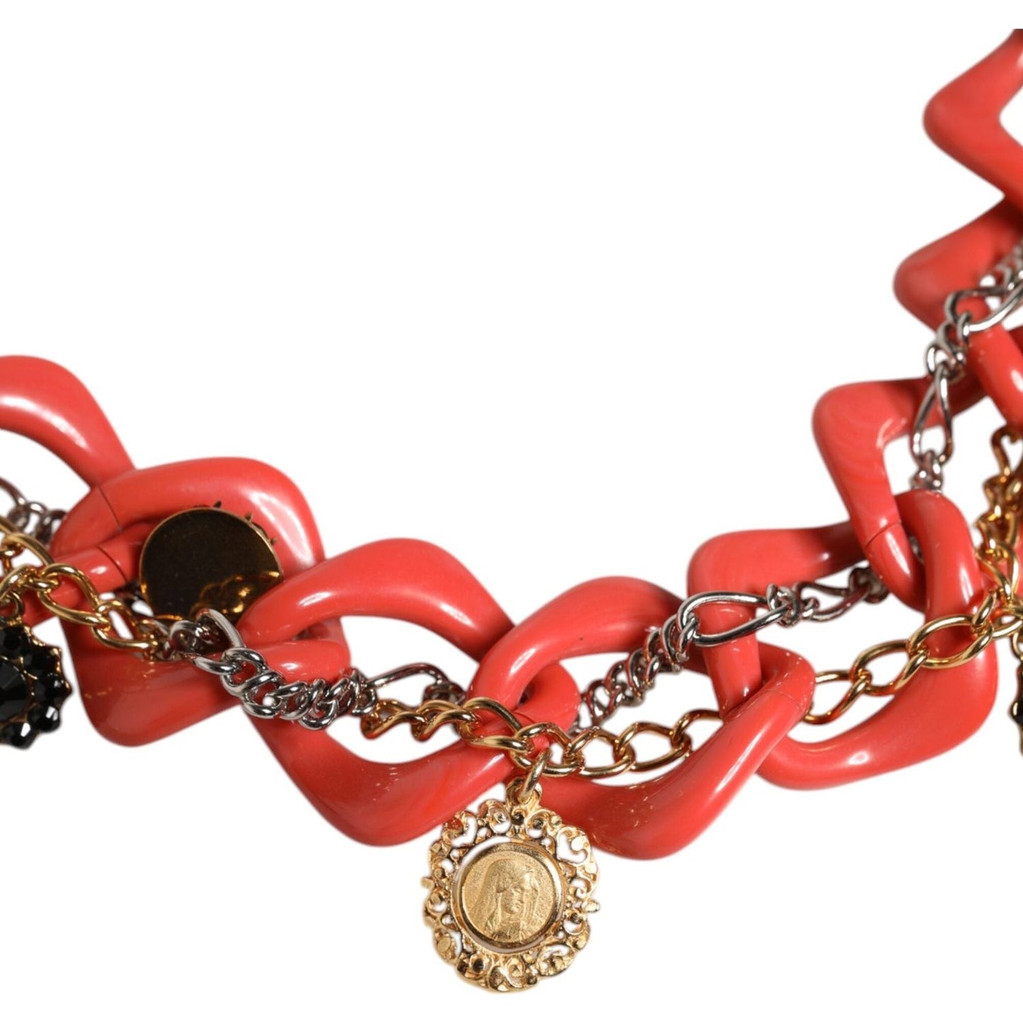 Dolce & Gabbana Multicolor Embellished Waist Chain Belt SMY10547-M