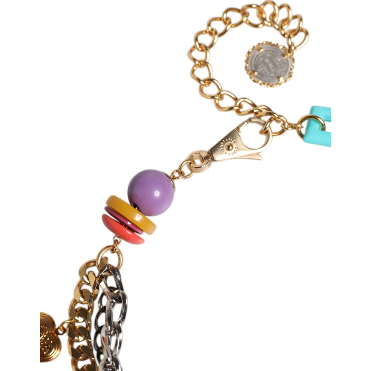 Dolce & Gabbana Multicolor Embellished Waist Chain Belt SMY10547-M