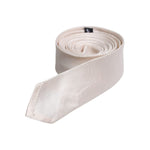 Dolce & Gabbana White Solid Silk Adjustable Necktie Tie KRA3404