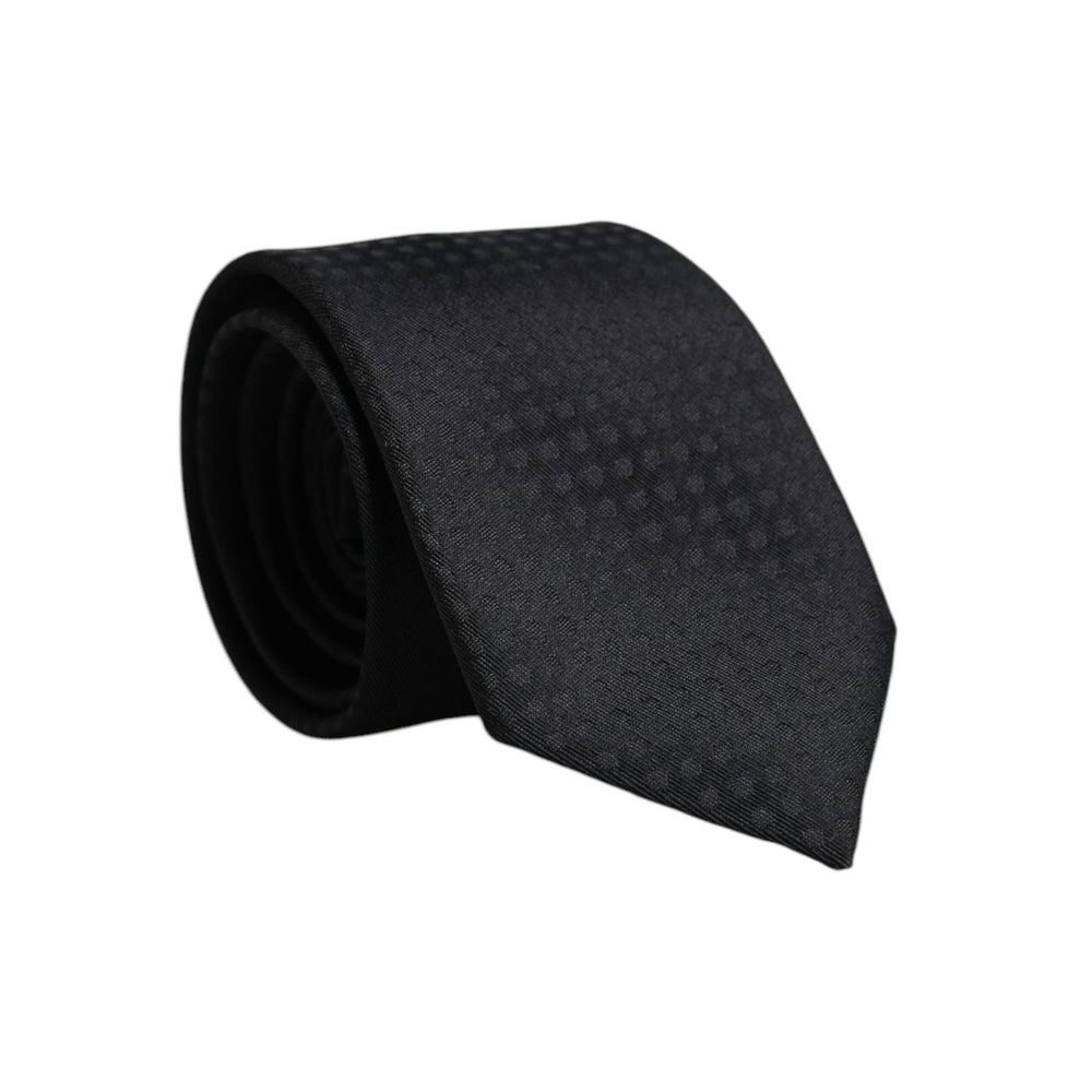 Dolce & Gabbana Black Circles Silk Adjustable Necktie Tie KRA3456