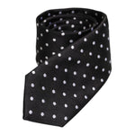 Dolce & Gabbana Black Polka Dots Silk Adjustable Necktie Tie KRA3466