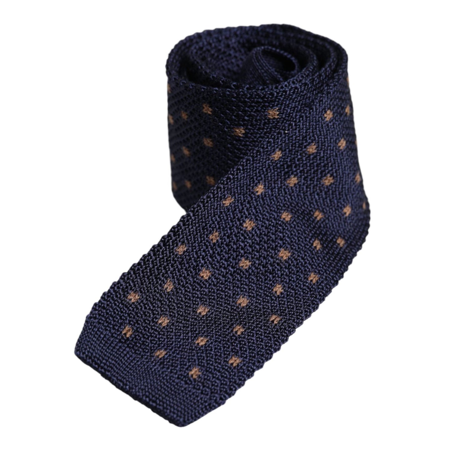 Dolce & Gabbana Blue Polka Dot Silk Adjustable Necktie Tie KRA3477