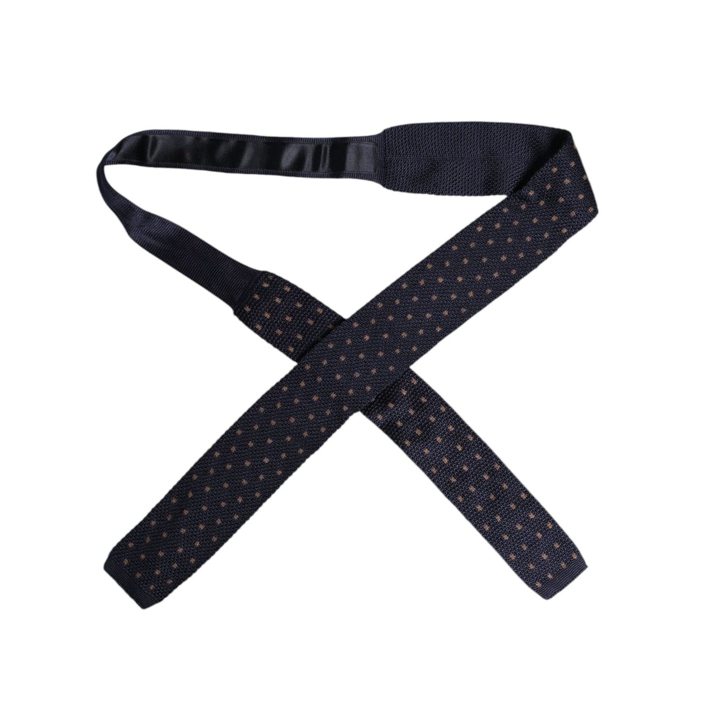 Dolce & Gabbana Blue Polka Dot Silk Adjustable Necktie Tie KRA3477