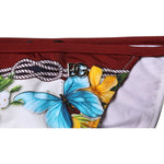 Dolce & Gabbana White Floral Print Swimsuit Bikini Bottom Swimwear