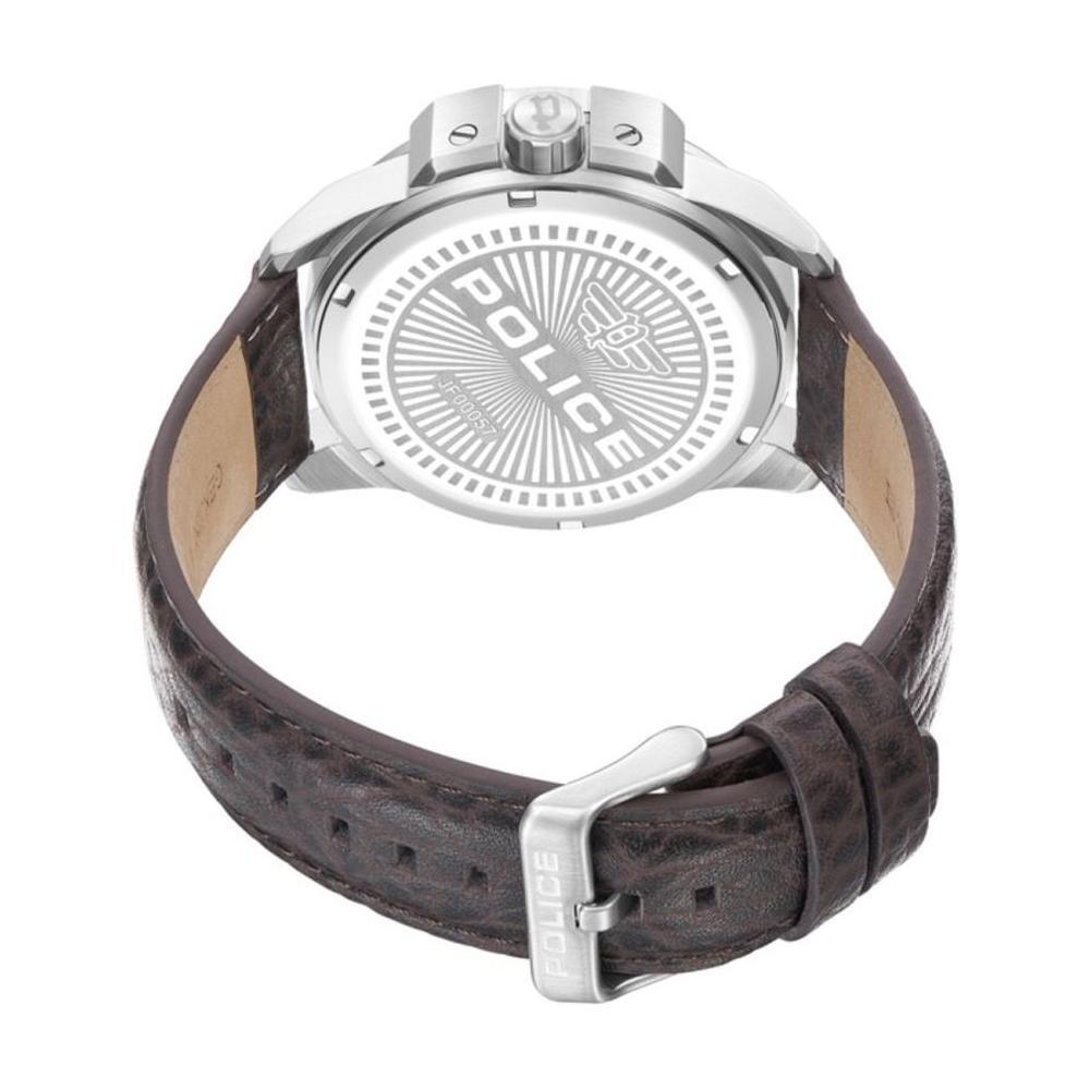 Police Brown Leather Dress Watch