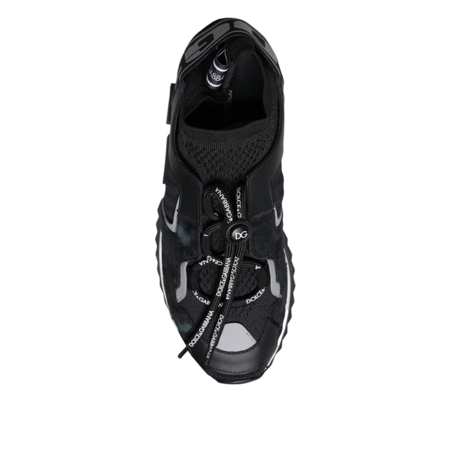 Dolce & Gabbana Black Mesh Sorrento Trekking Sneakers Shoes MV7153#1-39