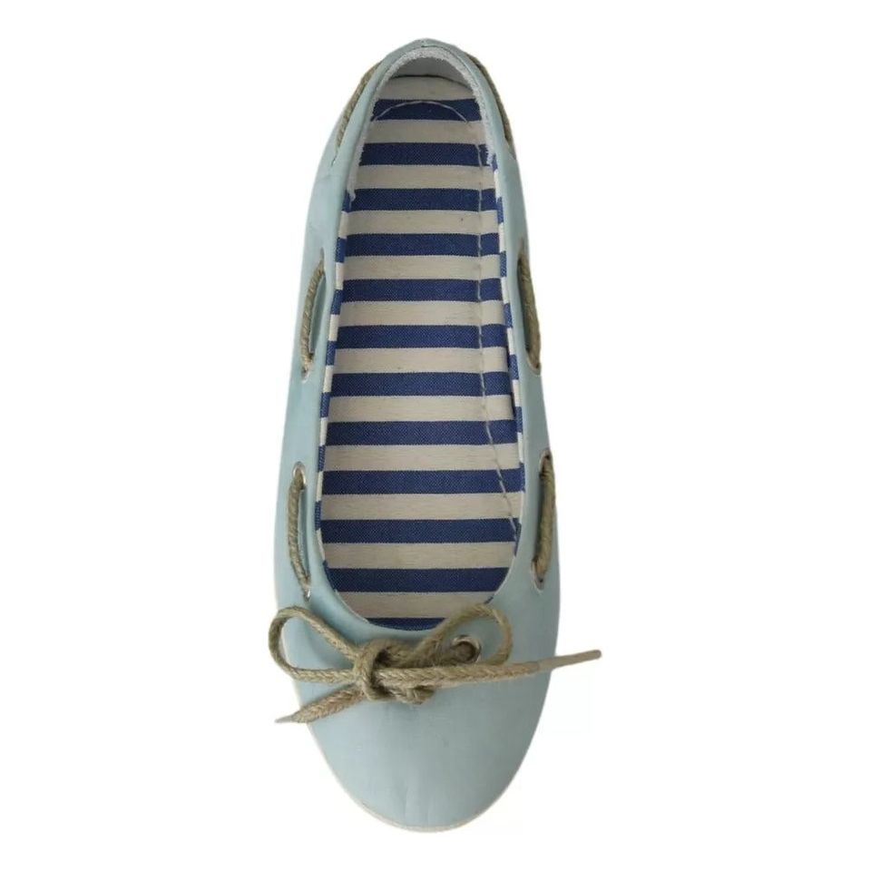 Pantofola D'Oro Minnesota Blue Stripe Flat Slip-On Shoes