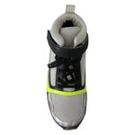 Jil Sander Fog Gray Neon Green Black Lace-Up Strap Shoes