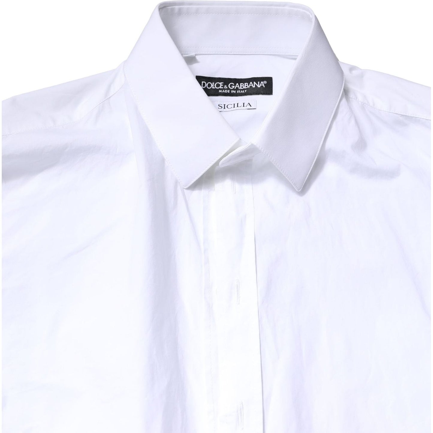 Dolce & Gabbana White SICILIA Cotton Formal Men Dress Shirt