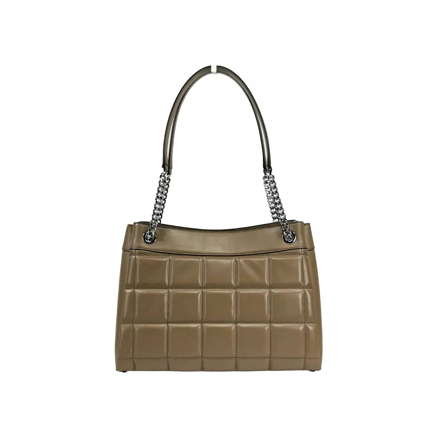 Michael Kors Susan Medium Chain Shoulder Tote Bag Driftwood 13008
