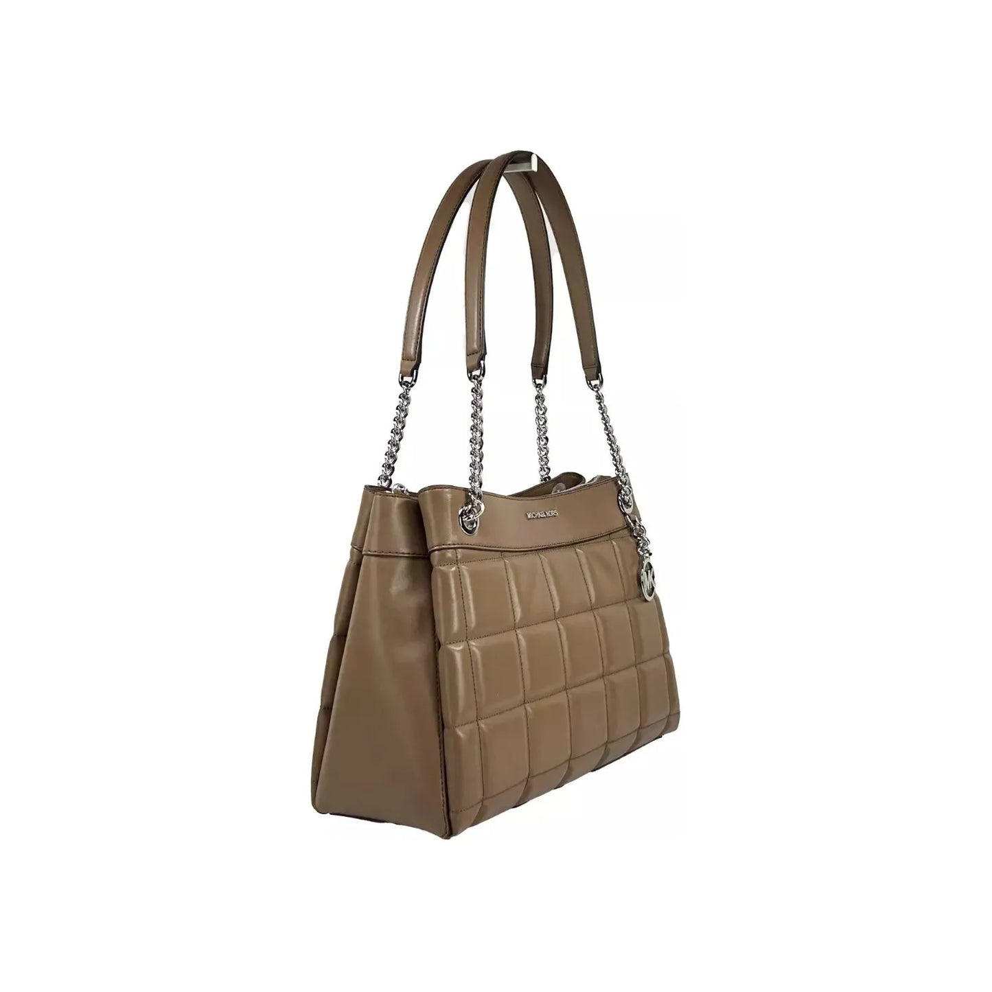 Michael Kors Susan Medium Chain Shoulder Tote Bag Driftwood 13008
