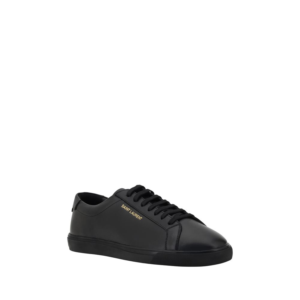 Saint Laurent Leather Sneakers Saint Laurent Dark Slate Gray