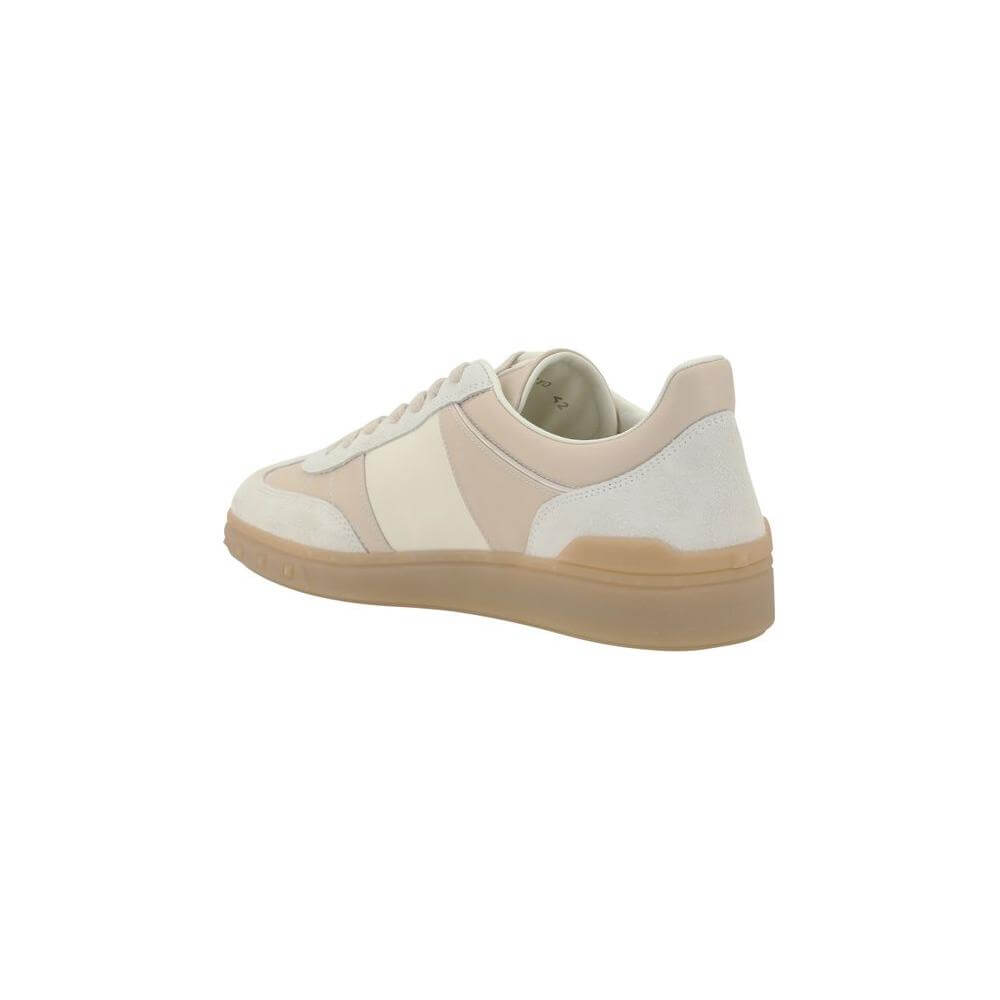 Valentino Garavani Upvillage Sneakers in fine leather with suede, featuring a lace-up closure and flat sole with iconic studs.