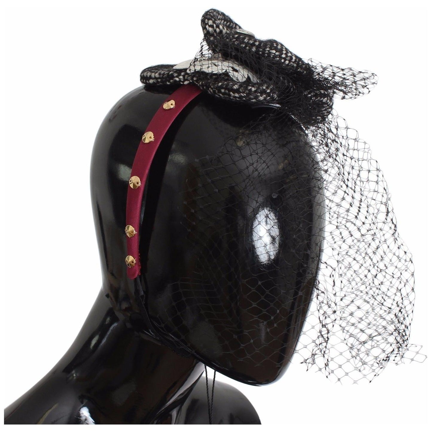 Dolce & Gabbana Pink Silk Crystal-Studded Headband Diadem Dolce & Gabbana Light Gray
