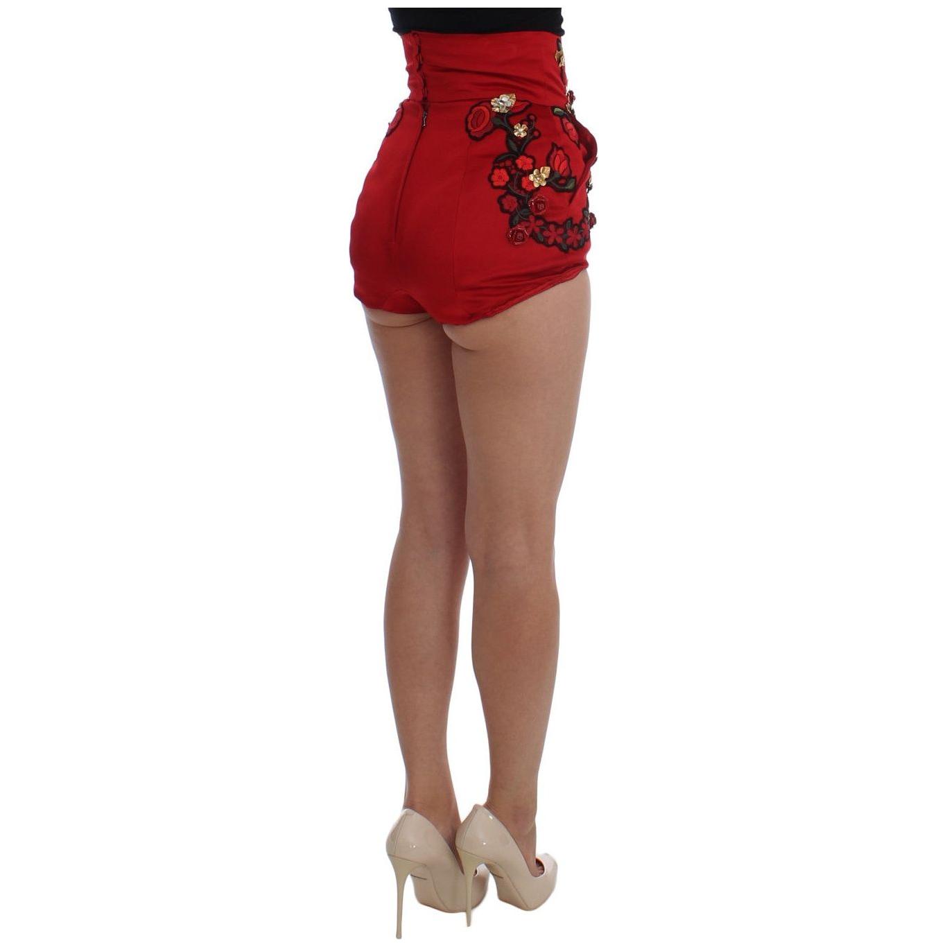 Dolce & Gabbana Enchanted Sicily Embroidered Silk Shorts Dolce & Gabbana Sienna