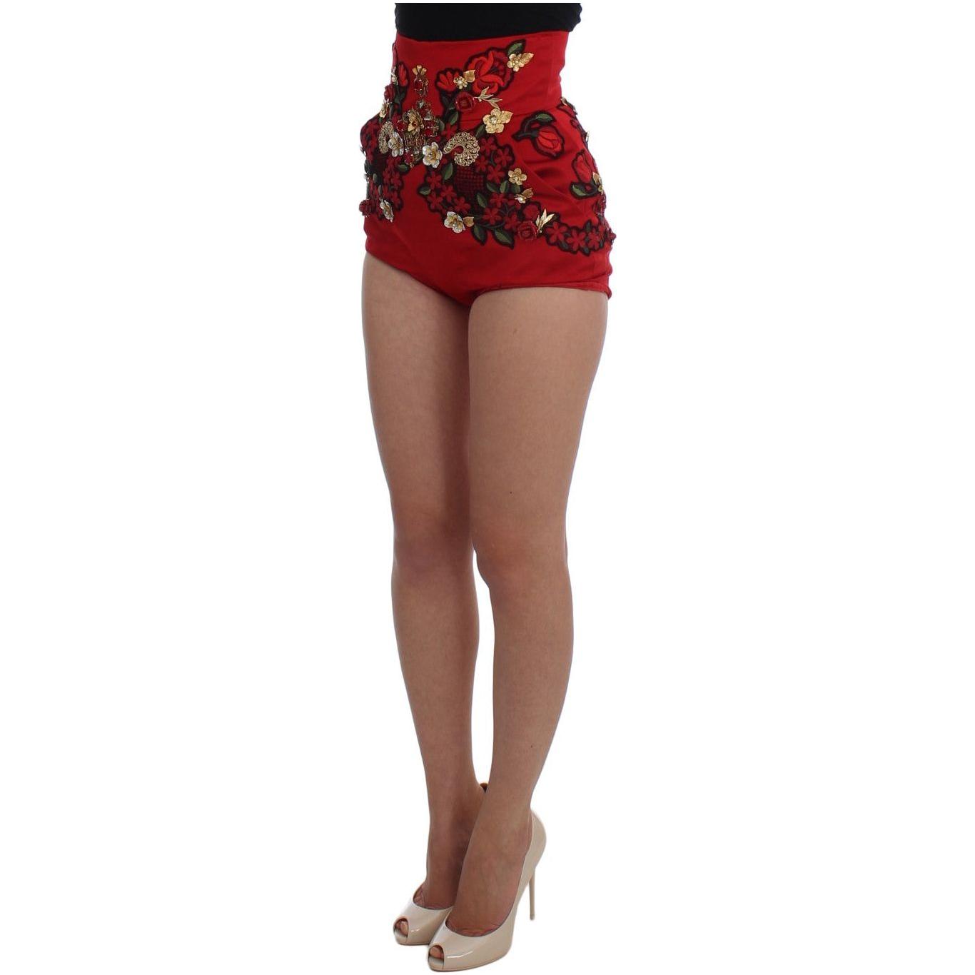 Dolce & Gabbana Enchanted Sicily Embroidered Silk Shorts Dolce & Gabbana Sienna