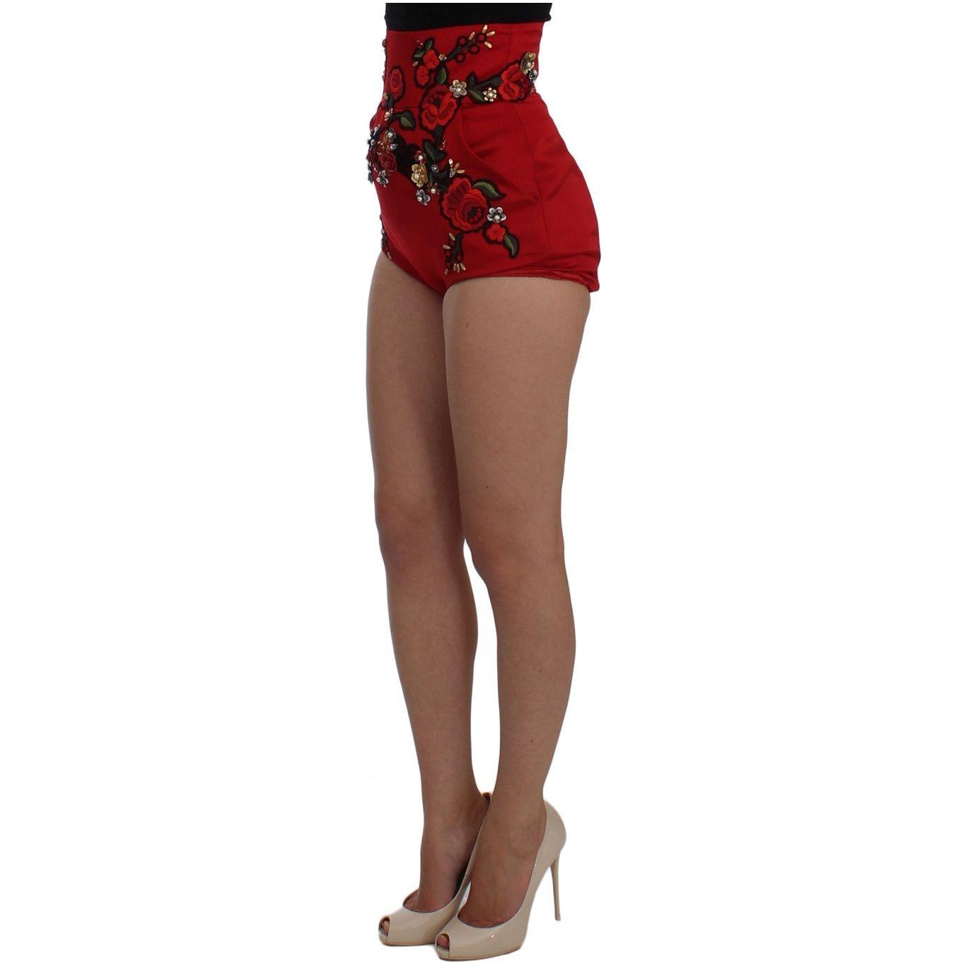 Dolce & Gabbana Enchanted Sicily Crystal-Embellished Silk Shorts Dolce & Gabbana Sienna
