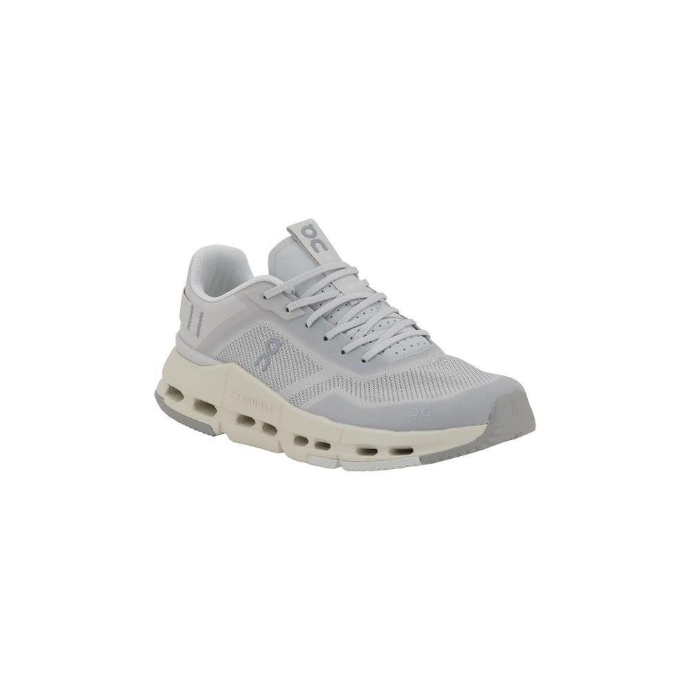 ON Cloudnova Form 2 TT Sneakers with advanced cushioning and adjustable lace-up design in light gray, featuring brand logos on side and tongue.