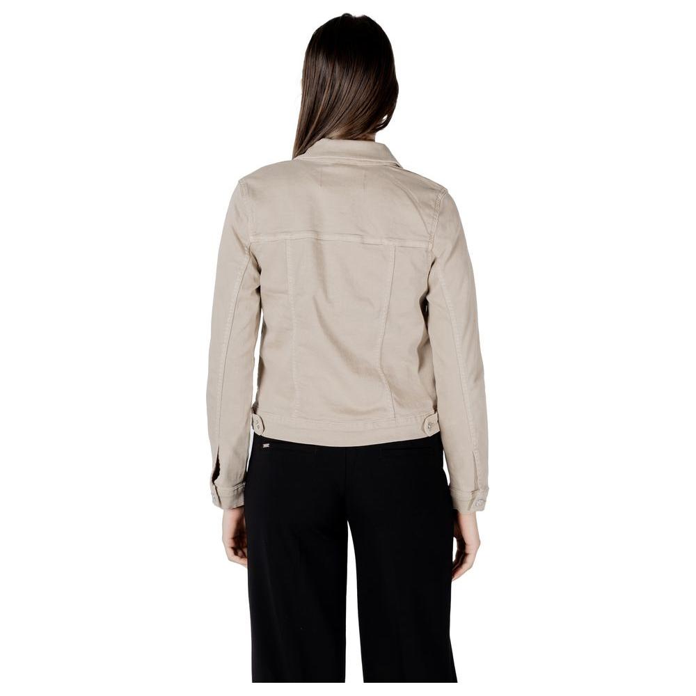 Street One Beige Cotton Jackets & Coat Street One Black