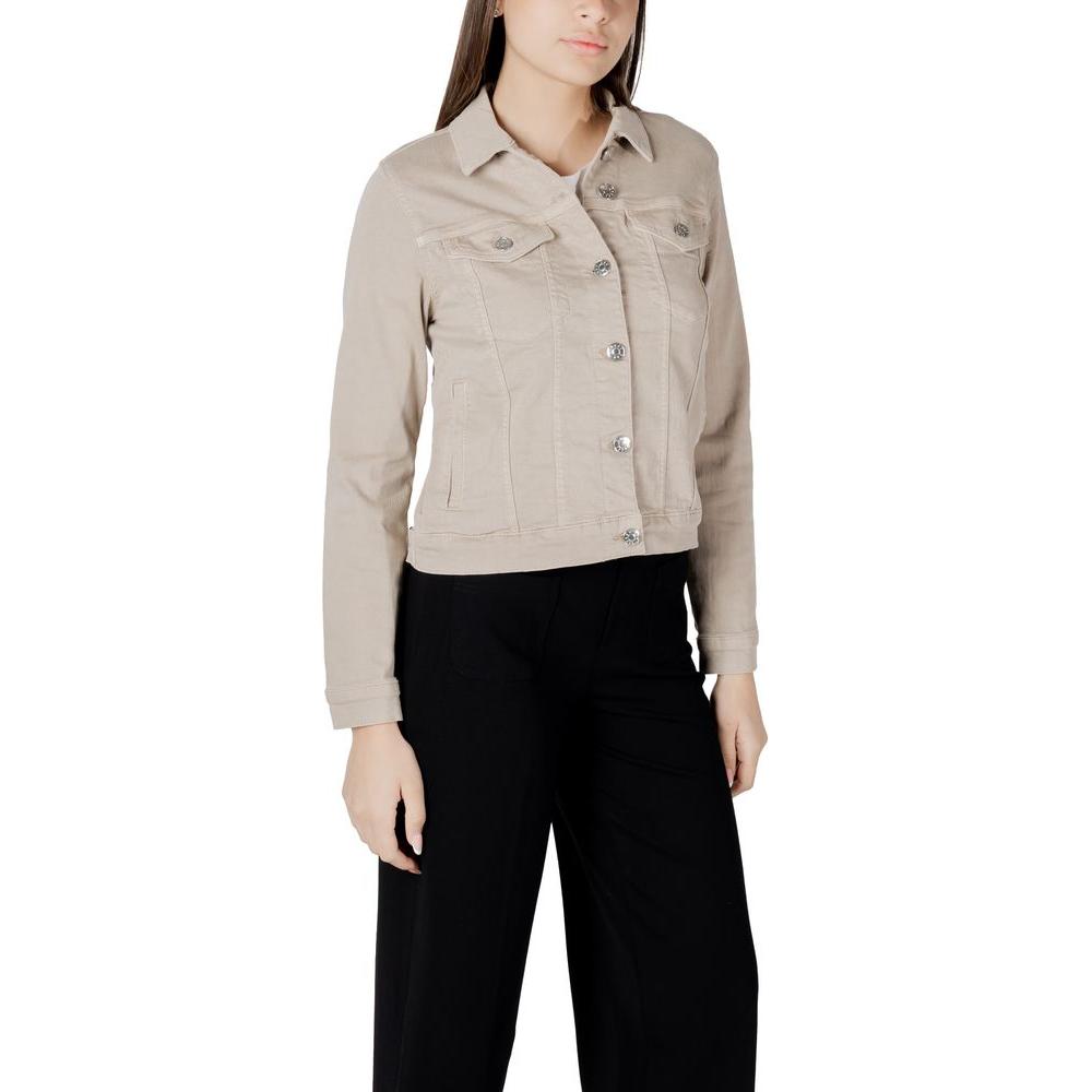 Street One Beige Cotton Jackets & Coat Street One Black