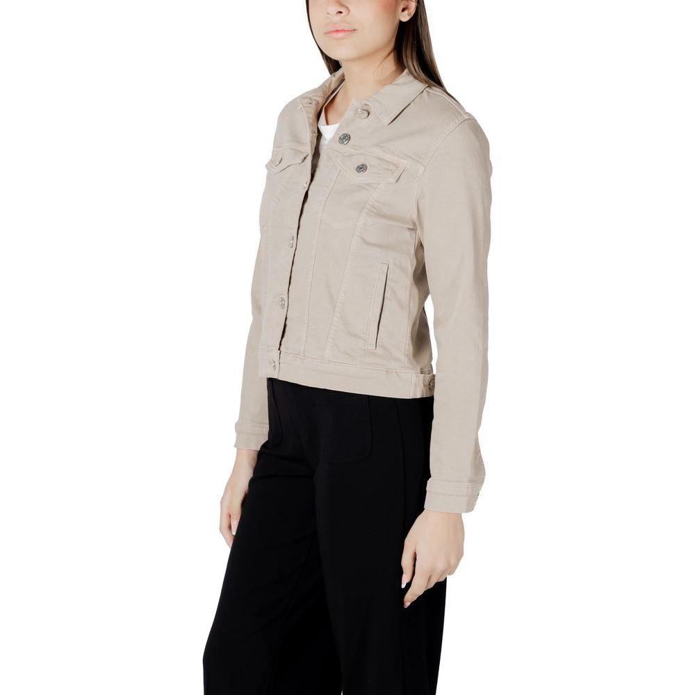 Street One Beige Cotton Jackets & Coat Street One Gray
