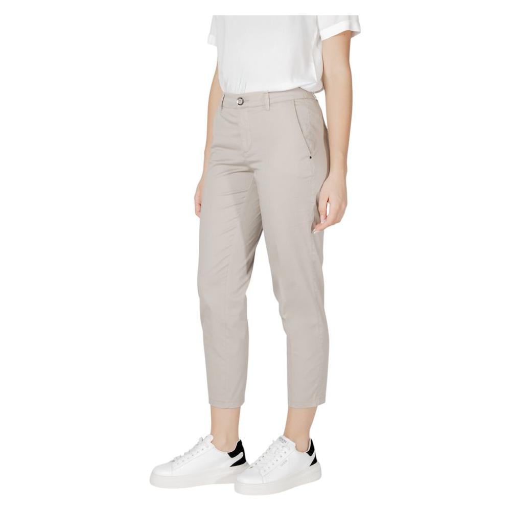 Street One Beige Cotton Jeans & Pant