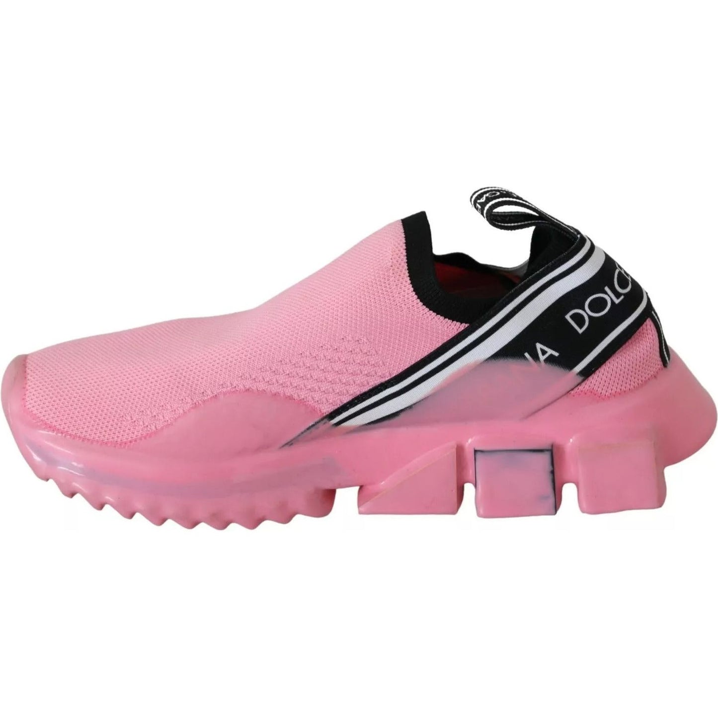 Dolce & Gabbana Pink Low Top Sorrento Sneakers Slip On Casual Shoes