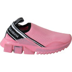 Dolce & Gabbana Pink Low Top Sorrento Sneakers Slip On Casual Shoes