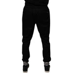 Dolce & Gabbana Black Cotton Stretch Jogger Sweatpants Pants