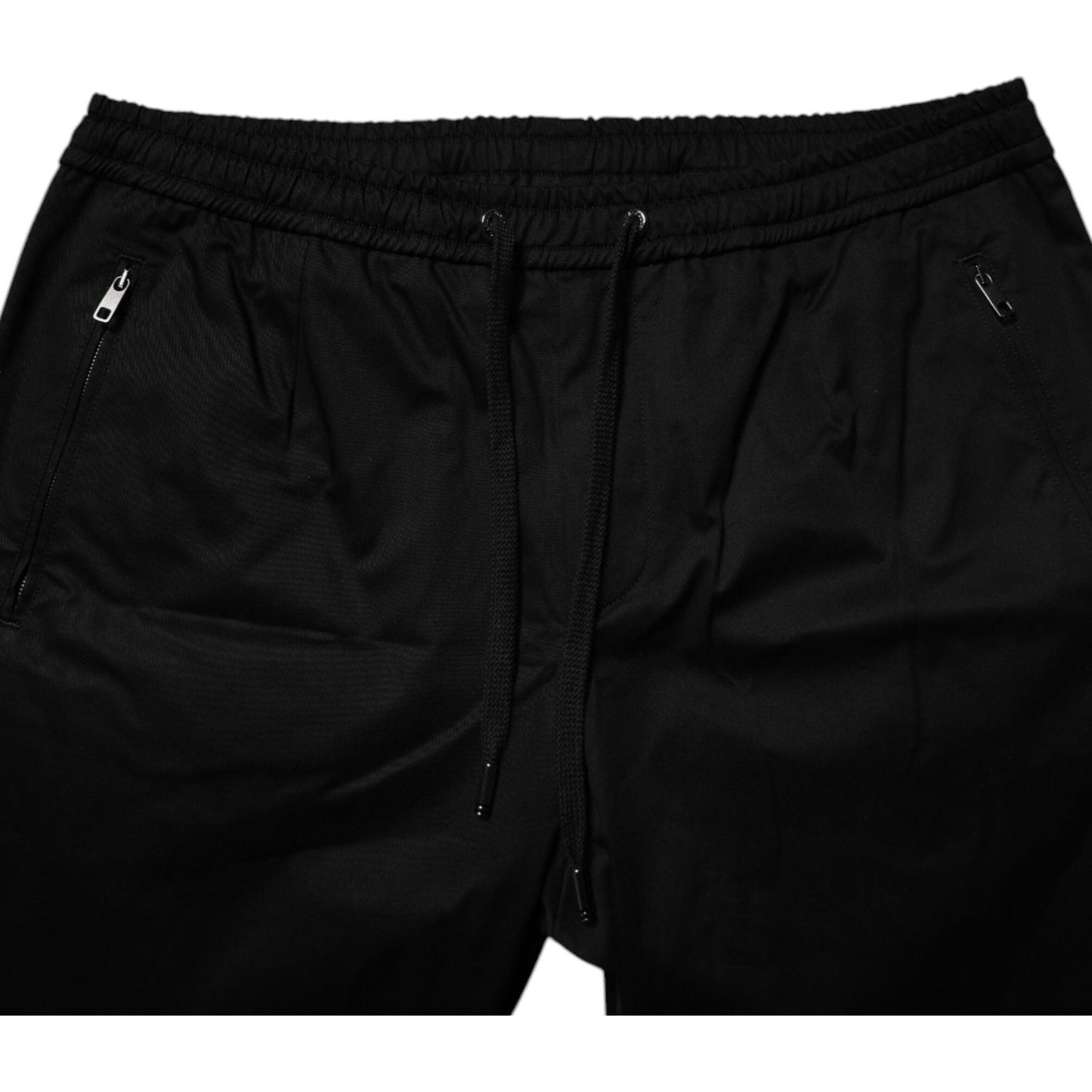 Dolce & Gabbana Black Cotton Stretch Jogger Sweatpants Pants