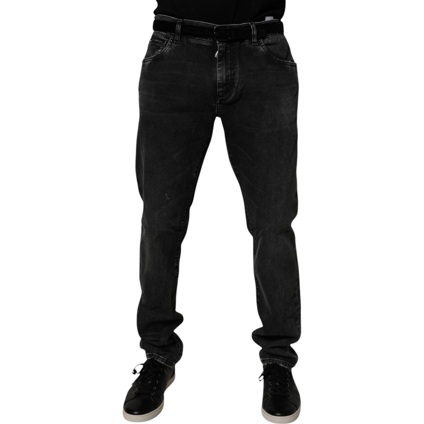 Dolce & Gabbana Black Cotton Stretch Men Skinny Denim Jeans