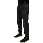 Dolce & Gabbana Black Cotton Stretch Men Skinny Denim Jeans