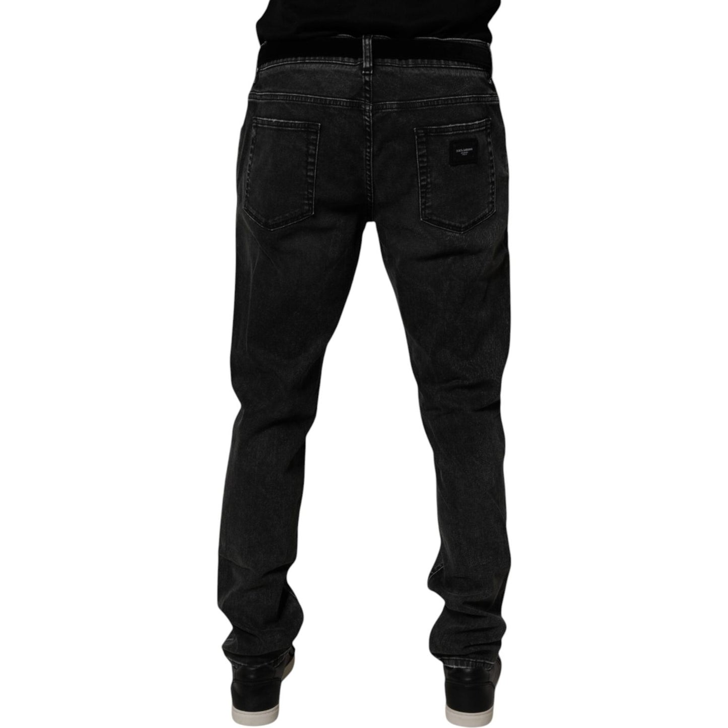 Dolce & Gabbana Black Cotton Stretch Men Skinny Denim Jeans