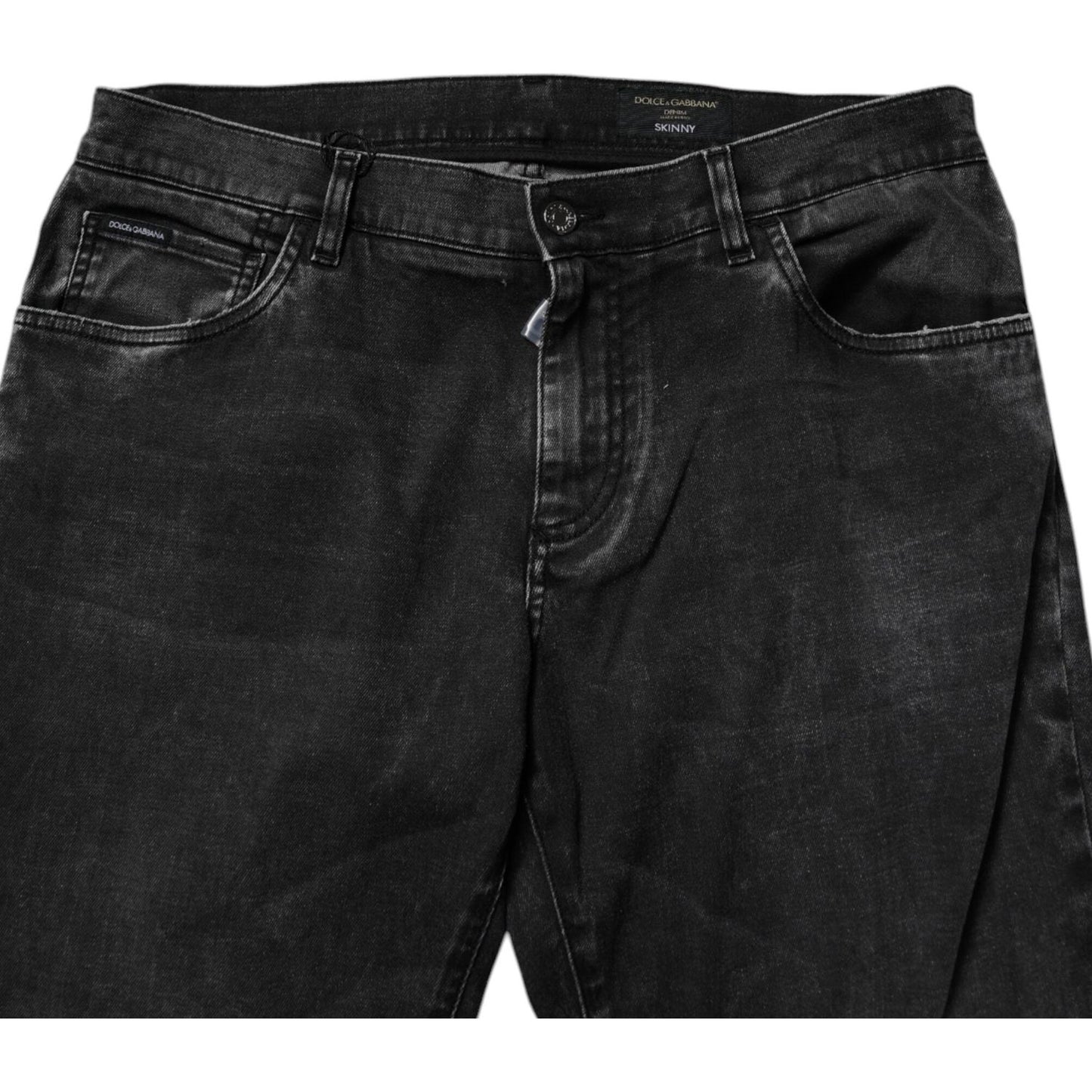 Dolce & Gabbana Black Cotton Stretch Men Skinny Denim Jeans
