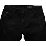Dolce & Gabbana Black Cotton Tattered Skinny Men Denim Jeans