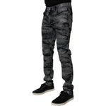 Dolce & Gabbana Gray Tie Dye Cotton Skinny Men Denim Jeans
